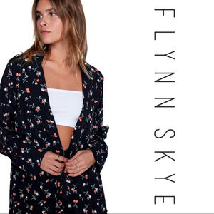 Flynn Skye Blair Blazer  Cherry Bomb Black Red oversized Size XS